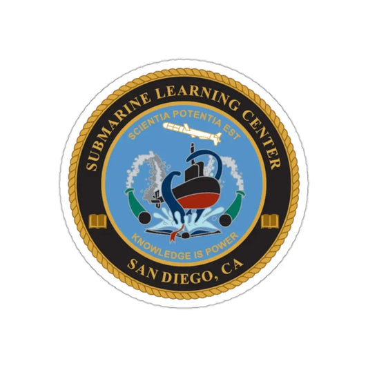 Submarine Learning Center San Diego (U.S. Navy) STICKER Vinyl Kiss-Cut Decal 2 Inch White - The Sticker Space