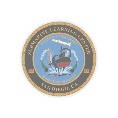 Submarine Learning Center San Diego (U.S. Navy) STICKER Vinyl Kiss-Cut Decal 4 Inch Transparent - The Sticker Space