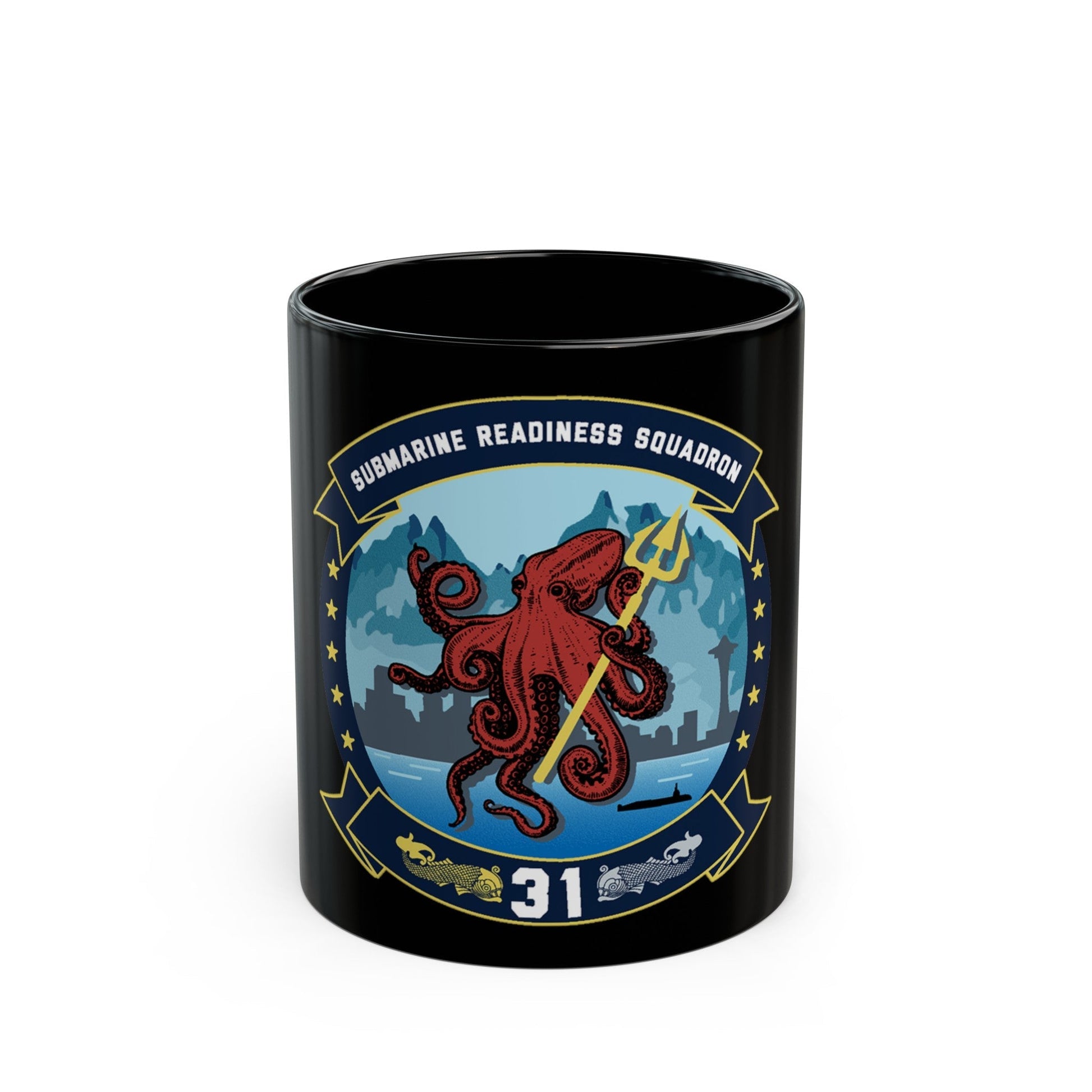 Submarine Readiness Squadron 31 (U.S. Navy) Black Coffee Mug-11oz-The Sticker Space