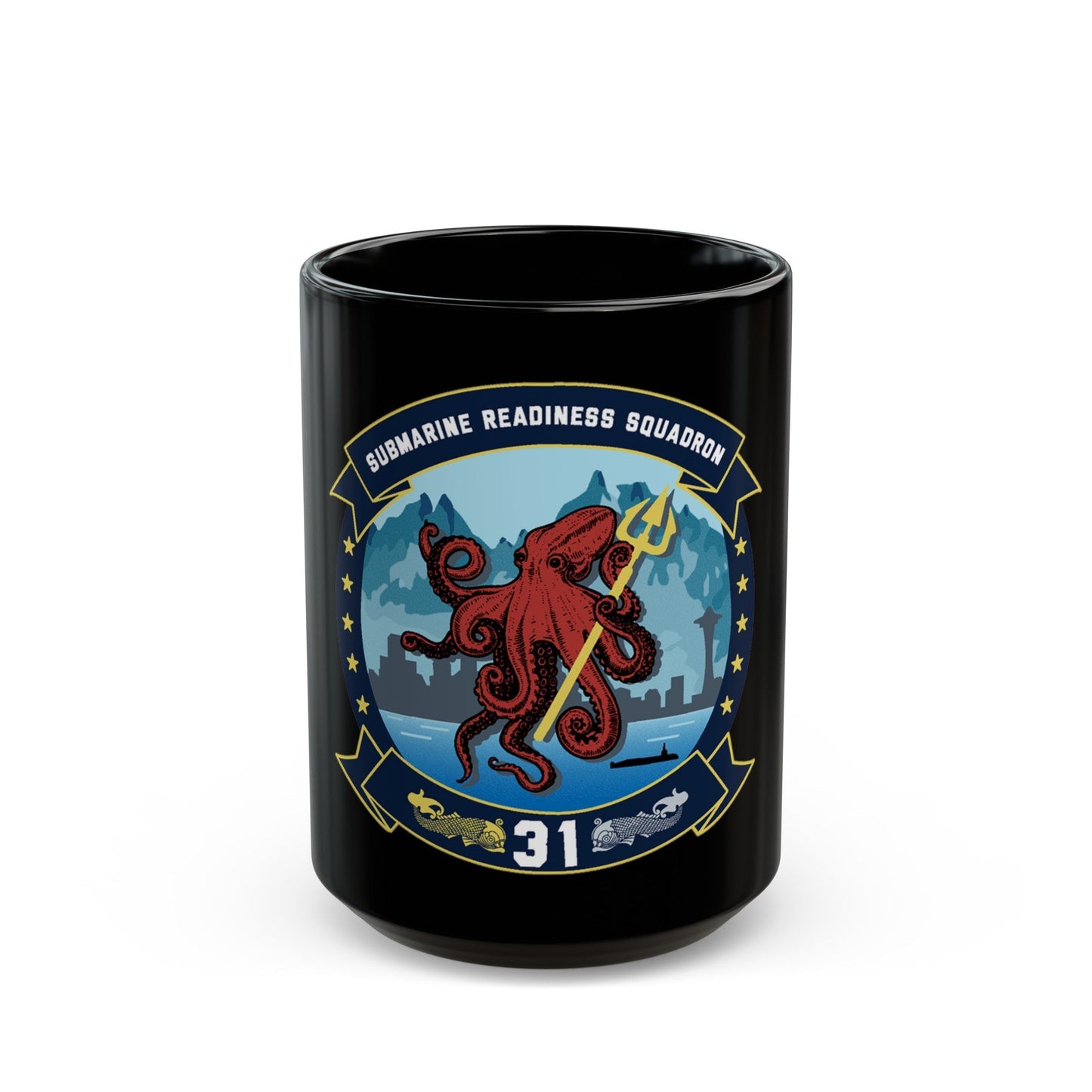 Submarine Readiness Squadron 31 (U.S. Navy) Black Coffee Mug-15oz-The Sticker Space