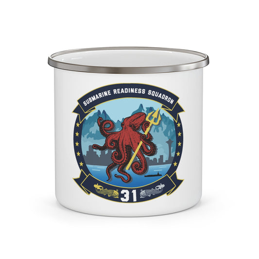 Submarine Readiness Squadron 31 (U.S. Navy) Enamel Mug 12oz-12oz-The Sticker Space