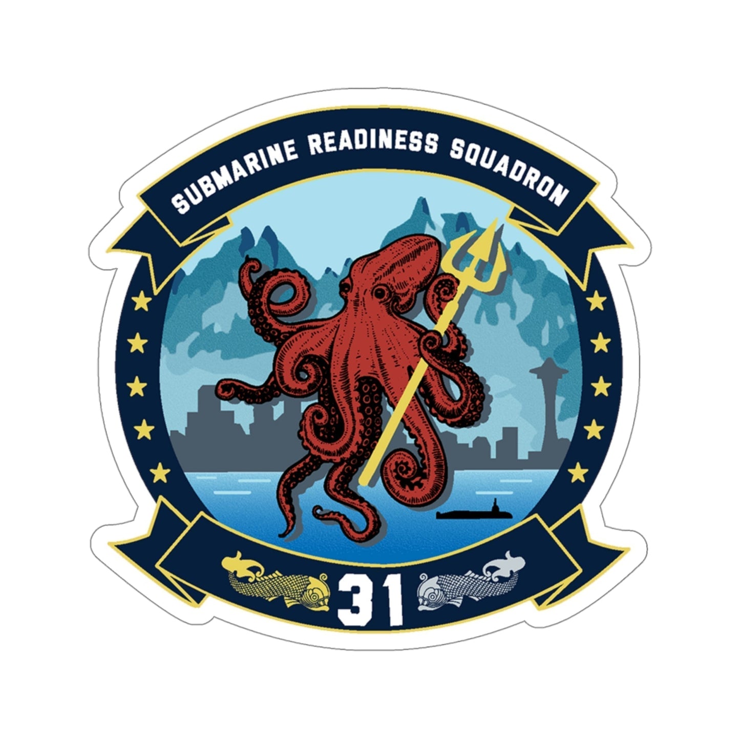 Submarine Readiness Squadron 31 (U.S. Navy) STICKER Vinyl Die-Cut Decal-4 Inch-The Sticker Space