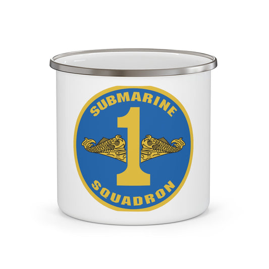 Submarine Squadron 1 (U.S. Navy) Enamel Mug 12oz-12oz-The Sticker Space