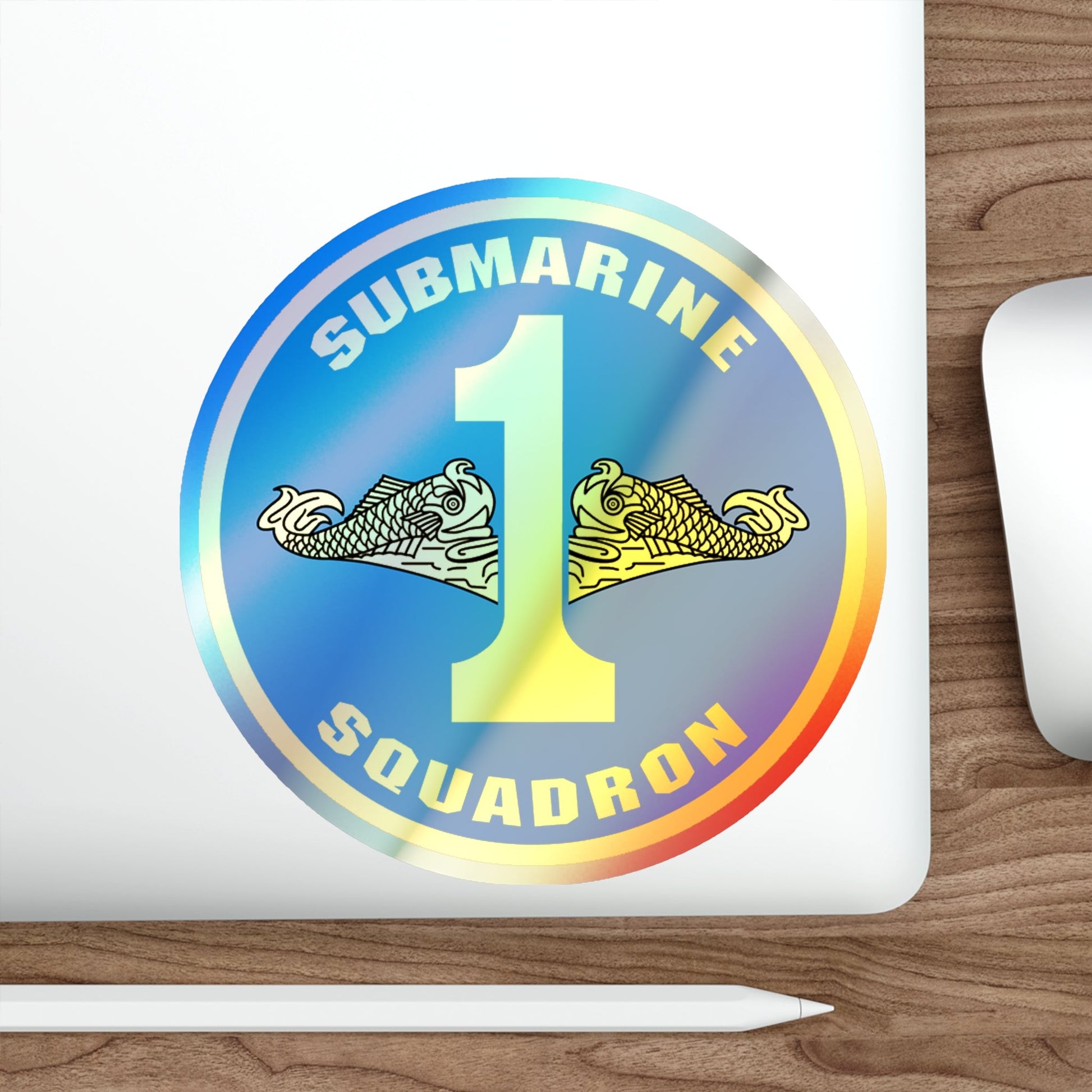 Submarine Squadron 1 (U.S. Navy) Holographic STICKER Die-Cut Vinyl Decal-The Sticker Space