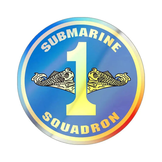 Submarine Squadron 1 (U.S. Navy) Holographic STICKER Die-Cut Vinyl Decal 6 Inch Holographic - The Sticker Space