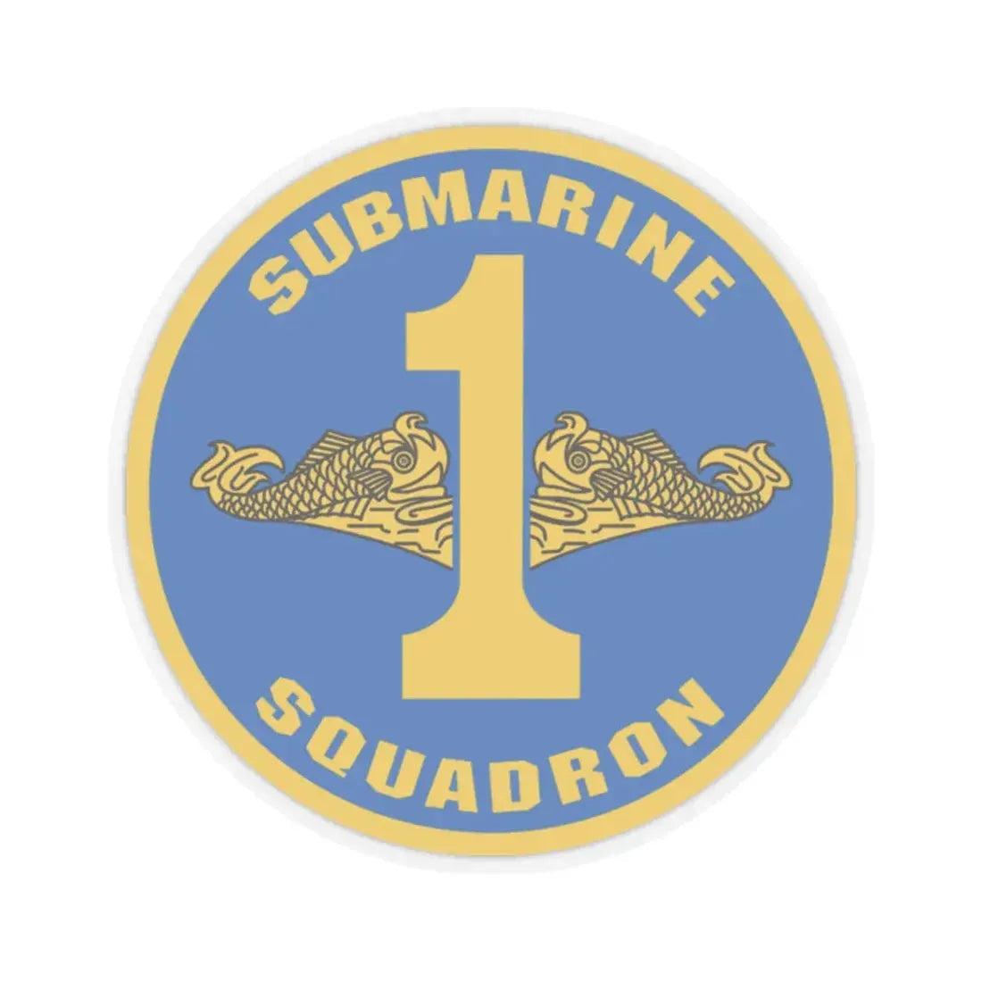 Submarine Squadron 1 (U.S. Navy) STICKER Vinyl Kiss-Cut Decal 2 Inch Transparent - The Sticker Space