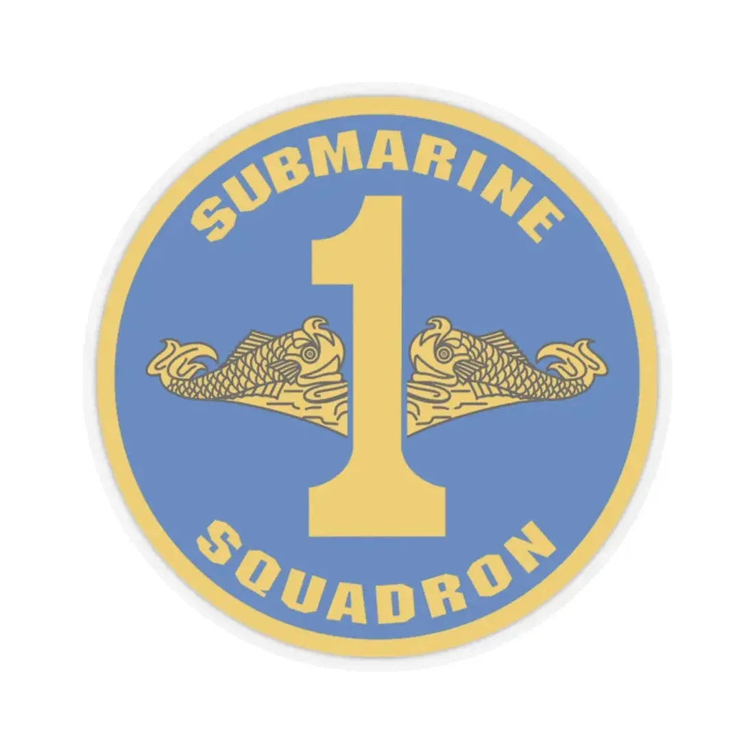 Submarine Squadron 1 (U.S. Navy) STICKER Vinyl Kiss-Cut Decal 4 Inch Transparent - The Sticker Space