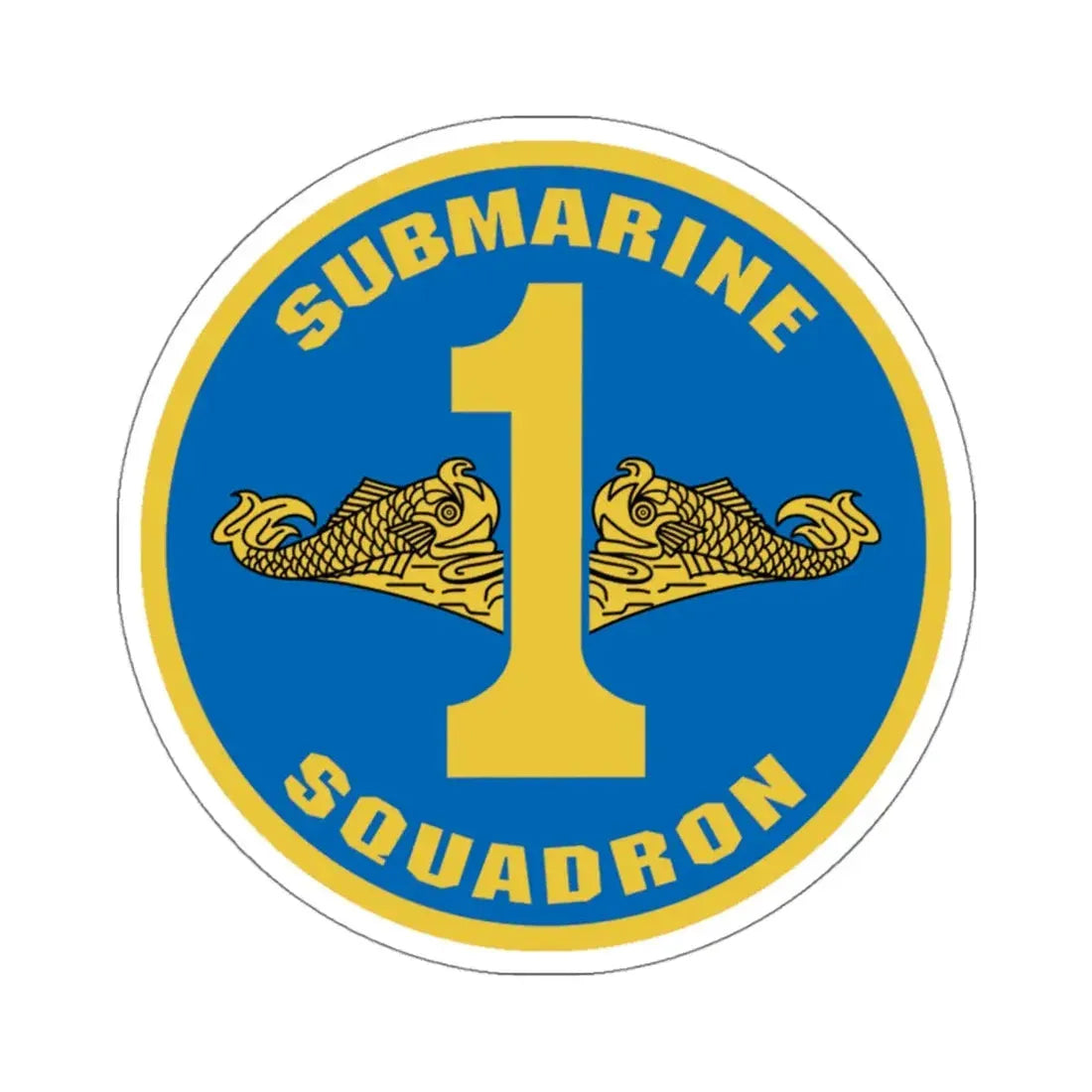 Submarine Squadron 1 (U.S. Navy) STICKER Vinyl Kiss-Cut Decal 4 Inch White - The Sticker Space