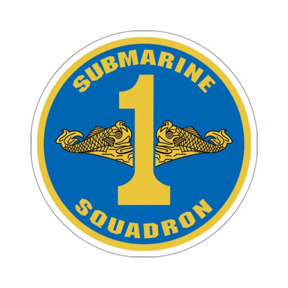 Submarine Squadron 1 (U.S. Navy) STICKER Vinyl Kiss-Cut Decal 4 Inch White - The Sticker Space