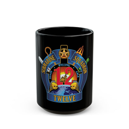 Submarine Squadron 12 (U.S. Navy) Black Coffee Mug-15oz-The Sticker Space