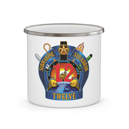 Submarine Squadron 12 (U.S. Navy) Enamel Mug 12oz-12oz-The Sticker Space