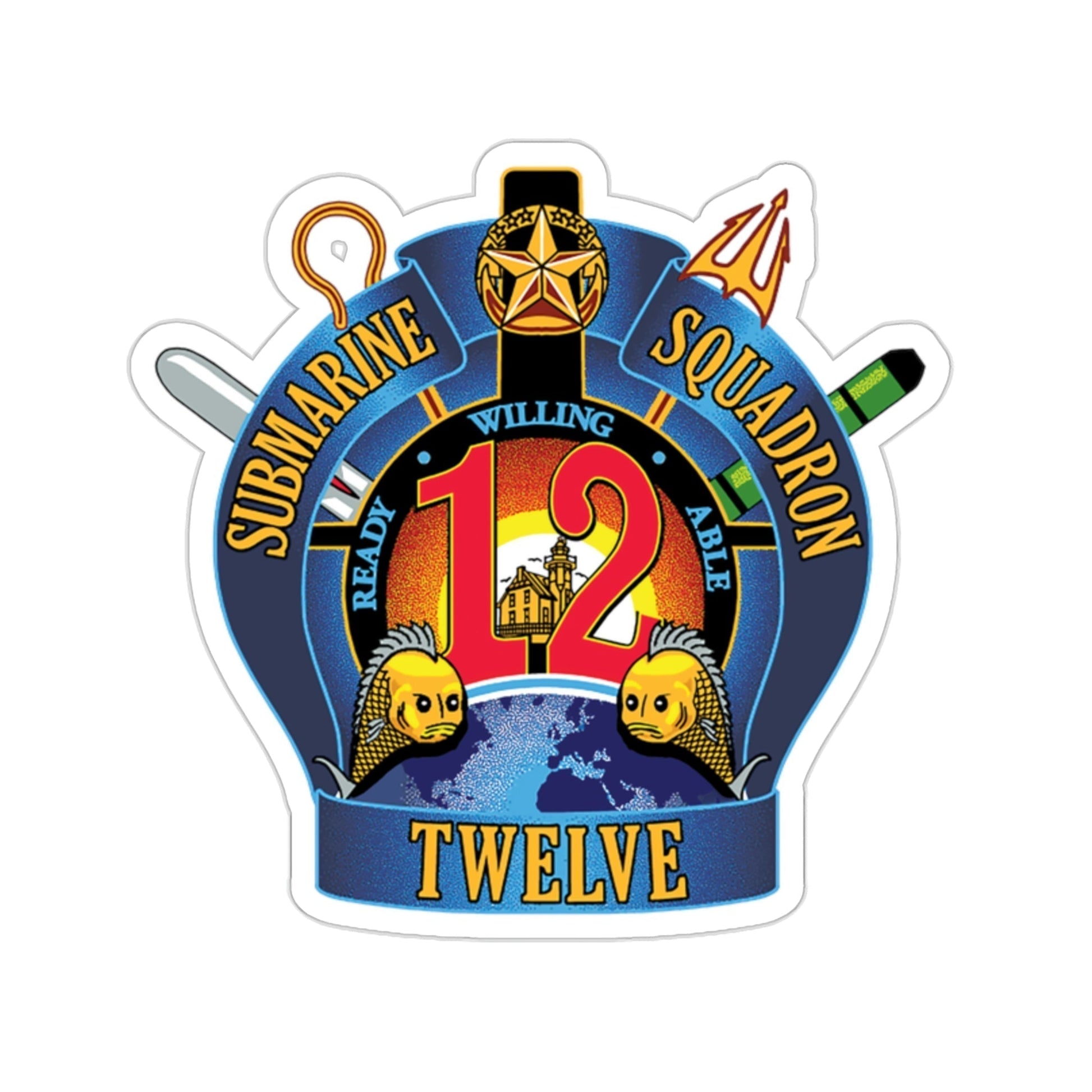 Submarine Squadron 12 (U.S. Navy) STICKER Vinyl Die-Cut Decal-2 Inch-The Sticker Space