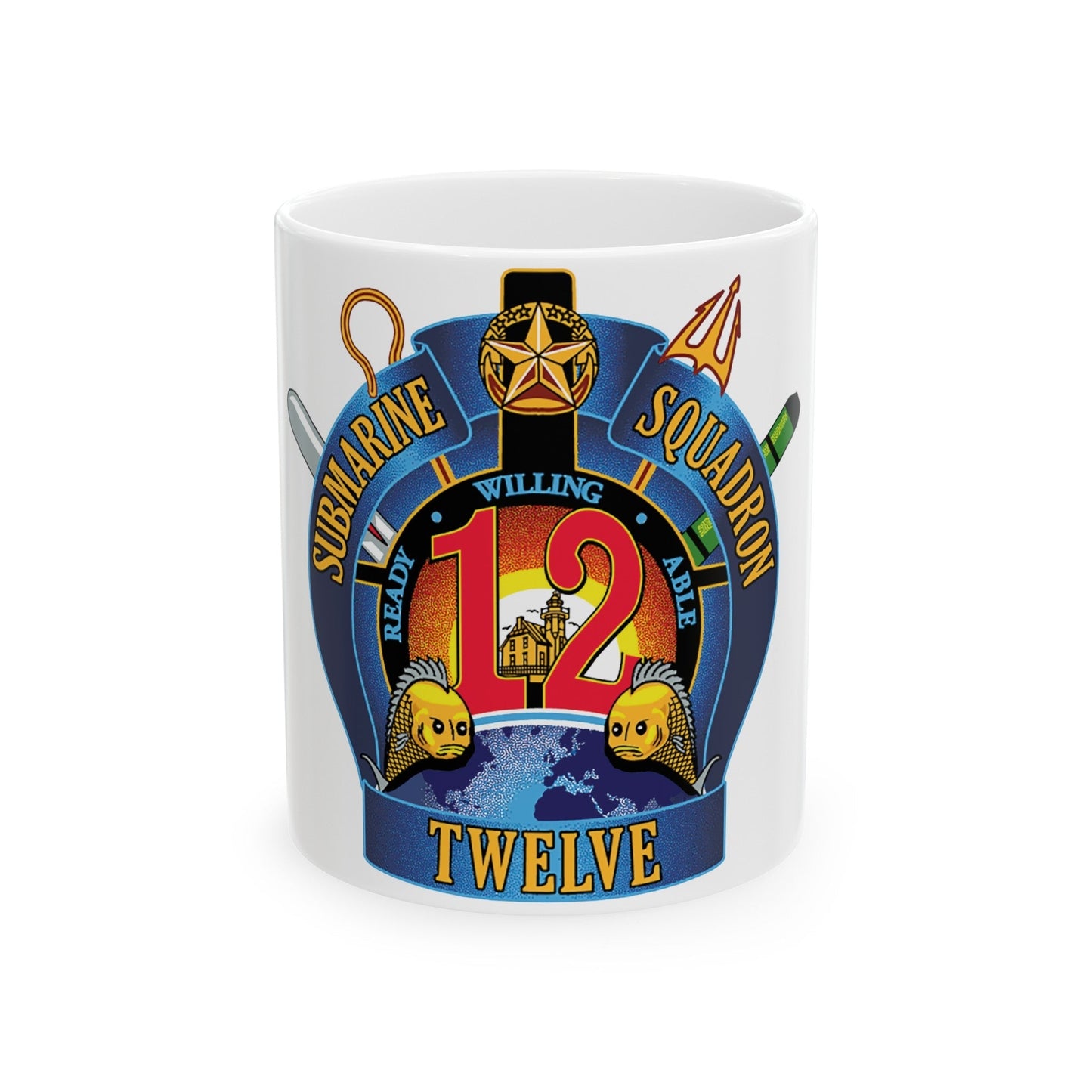 Submarine Squadron 12 (U.S. Navy) White Coffee Mug-11oz-The Sticker Space