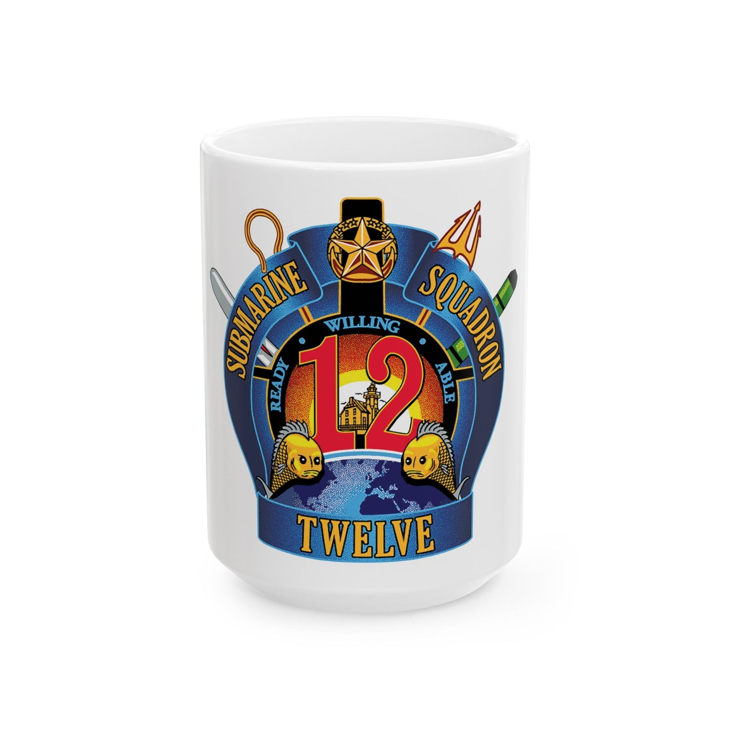 Submarine Squadron 12 (U.S. Navy) White Coffee Mug-15oz-The Sticker Space