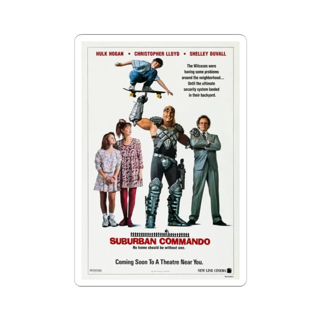 Suburban Commando 1991 Movie Poster - STICKER Vinyl Kiss-Cut Decal 2 Inch White - The Sticker Space