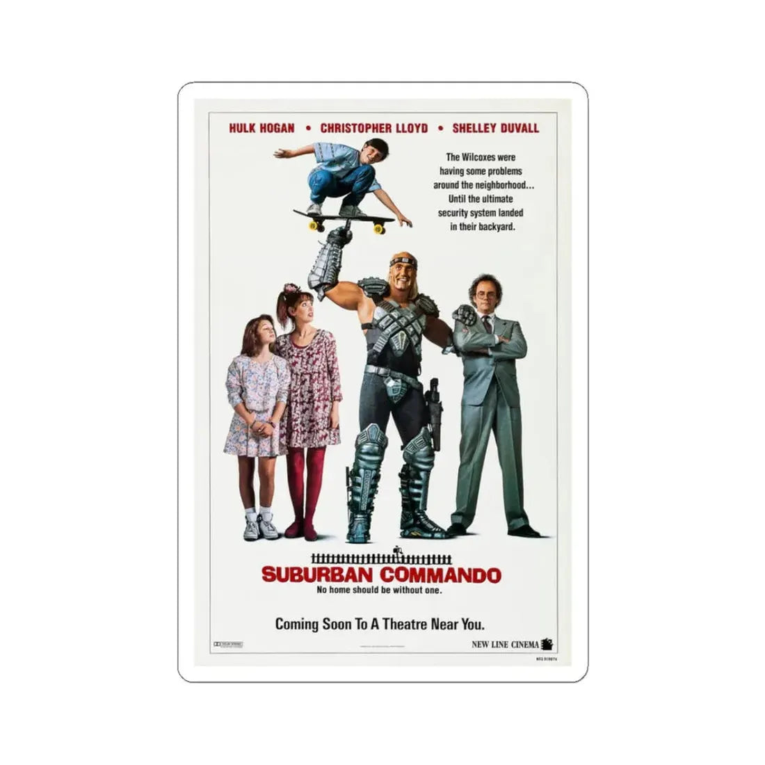 Suburban Commando 1991 Movie Poster - STICKER Vinyl Kiss-Cut Decal 3 Inch White - The Sticker Space