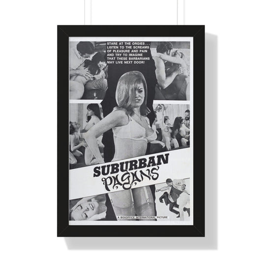 SUBURBAN PAGANS 1968 - Framed Movie Poster-16″ x 24″-The Sticker Space