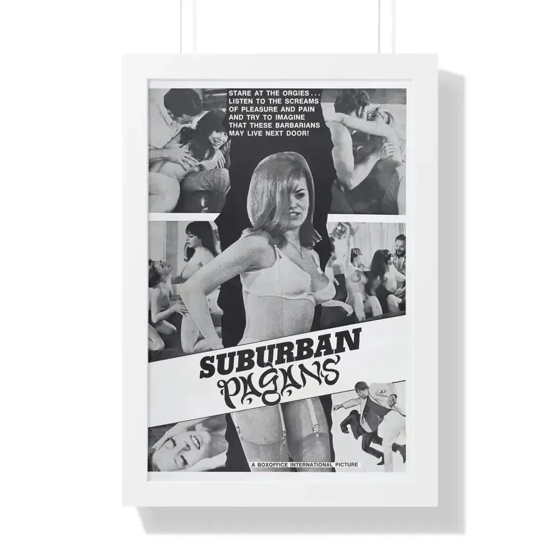 SUBURBAN PAGANS 1968 - Framed Movie Poster 16″ x 24″ White - The Sticker Space