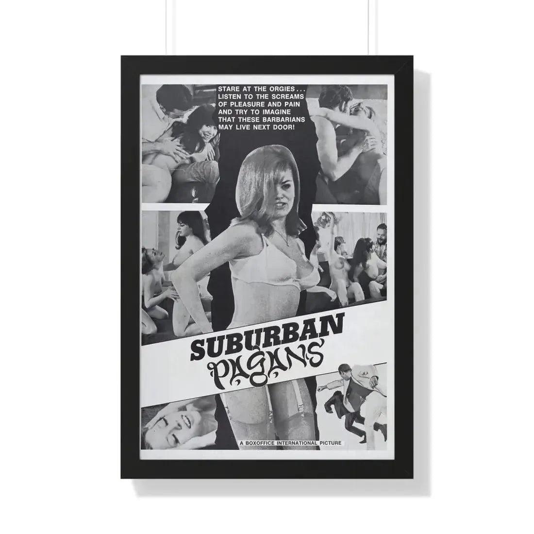 SUBURBAN PAGANS 1968 - Framed Movie Poster 20" x 30" Black - The Sticker Space