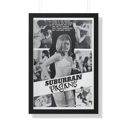 SUBURBAN PAGANS 1968 - Framed Movie Poster 20" x 30" Black - The Sticker Space