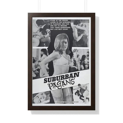 SUBURBAN PAGANS 1968 - Framed Movie Poster 20" x 30" Walnut - The Sticker Space
