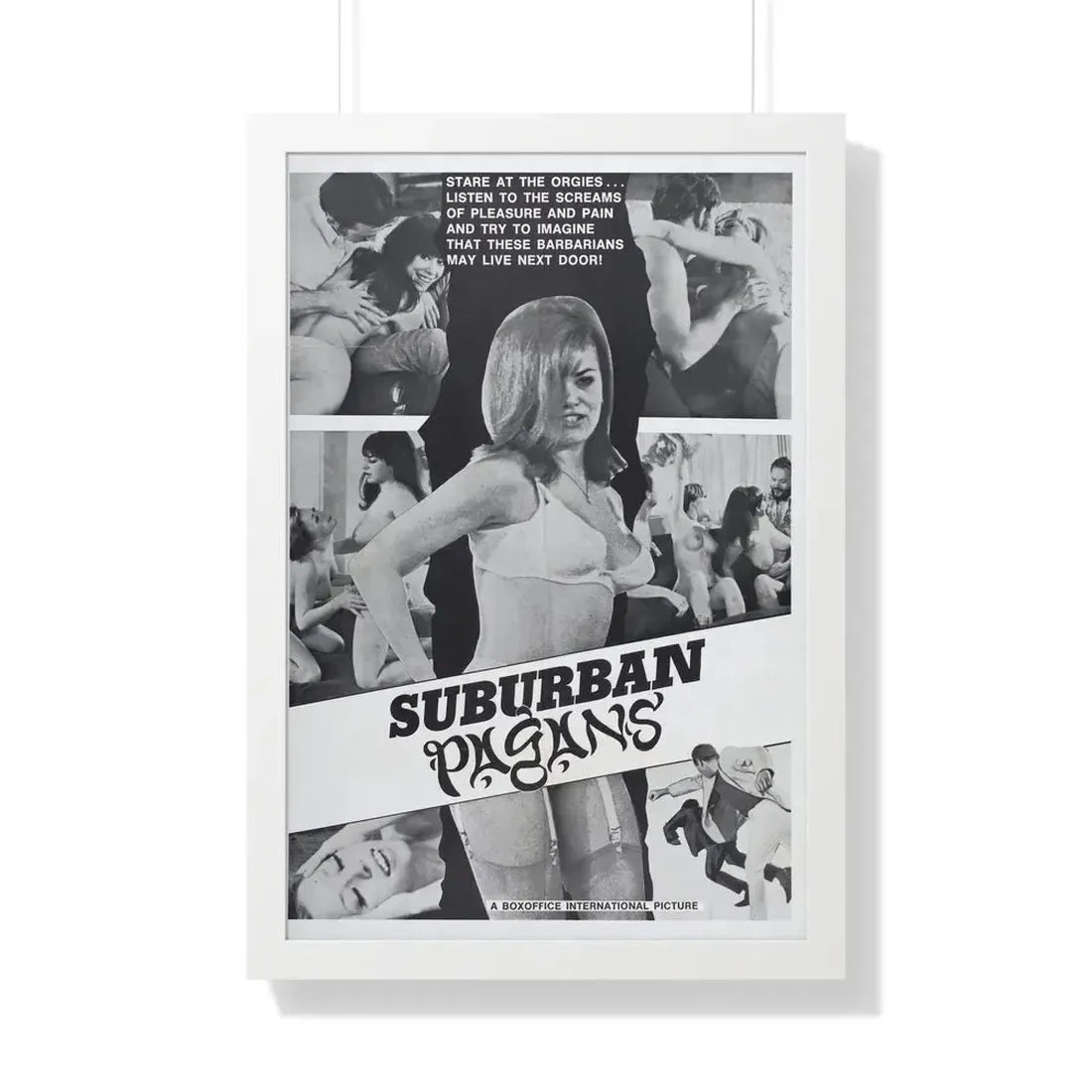 SUBURBAN PAGANS 1968 - Framed Movie Poster 20" x 30" White - The Sticker Space