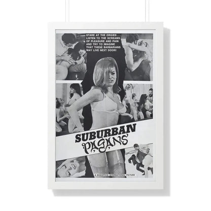 SUBURBAN PAGANS 1968 - Framed Movie Poster 20" x 30" White - The Sticker Space