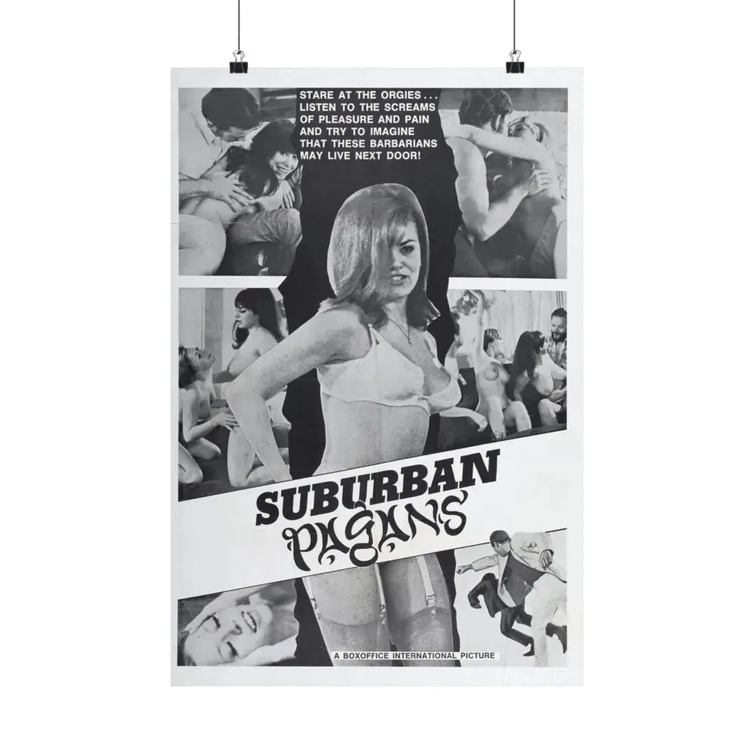SUBURBAN PAGANS 1968 - Paper Movie Poster 16″ x 24″ Matte - The Sticker Space