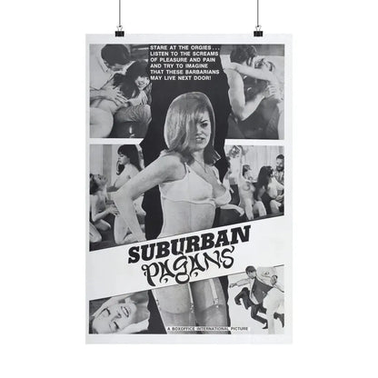 SUBURBAN PAGANS 1968 - Paper Movie Poster 16″ x 24″ Matte - The Sticker Space