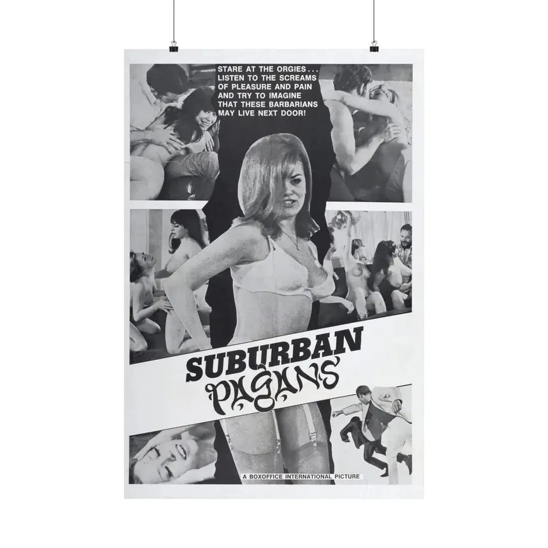 SUBURBAN PAGANS 1968 - Paper Movie Poster 24″ x 36″ Matte - The Sticker Space