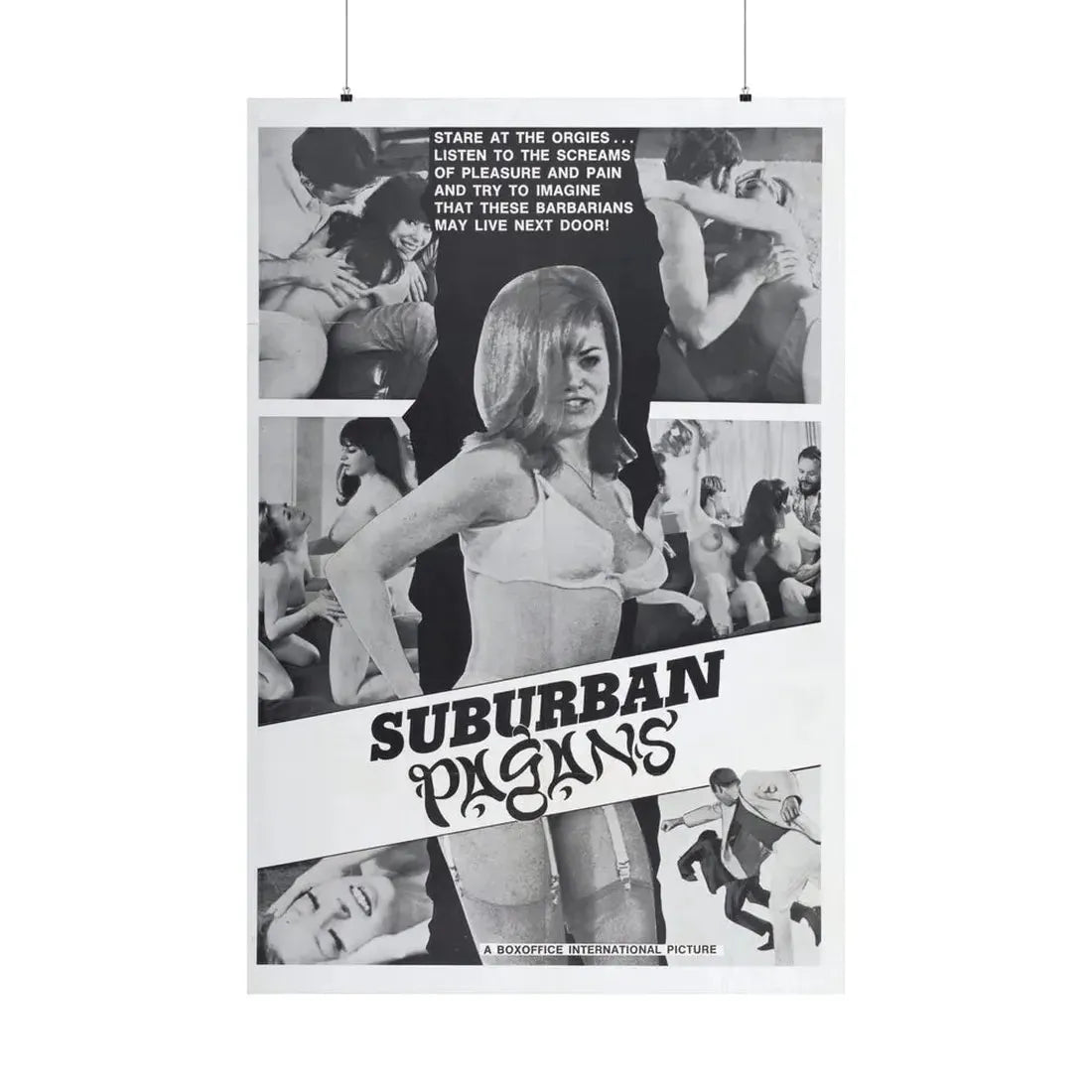 SUBURBAN PAGANS 1968 - Paper Movie Poster 36" x 54" Matte - The Sticker Space