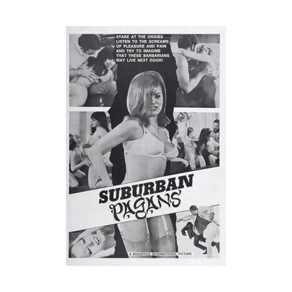 SUBURBAN PAGANS 1968 - Paper Movie Poster - The Sticker Space