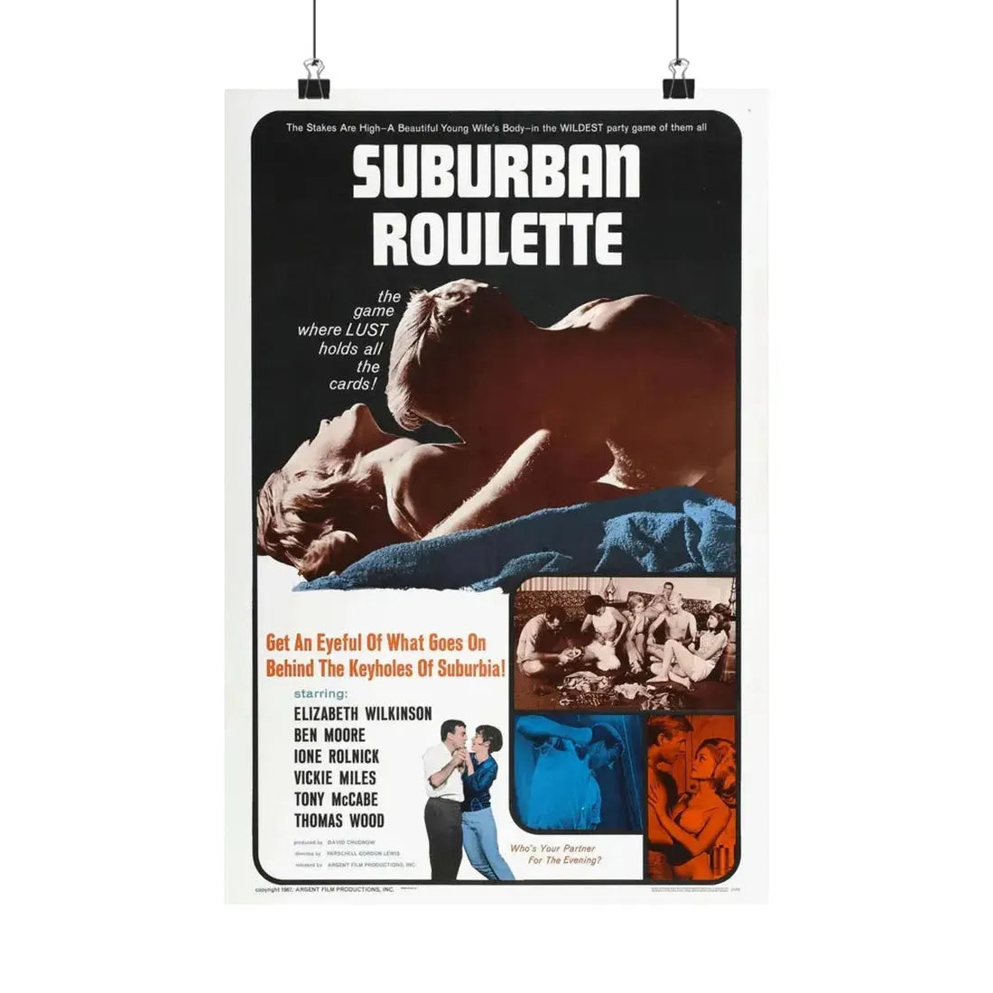 SUBURBAN ROULETTE 1968 - Paper Movie Poster 12″ x 18″ Matte - The Sticker Space