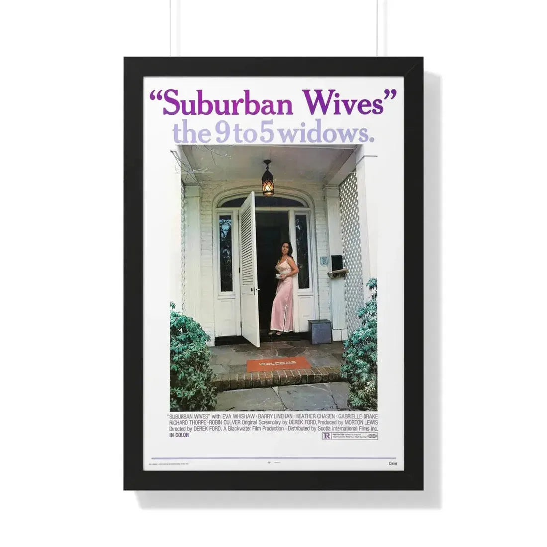 SUBURBAN WIVES 1972 - Framed Movie Poster 20" x 30" Black - The Sticker Space