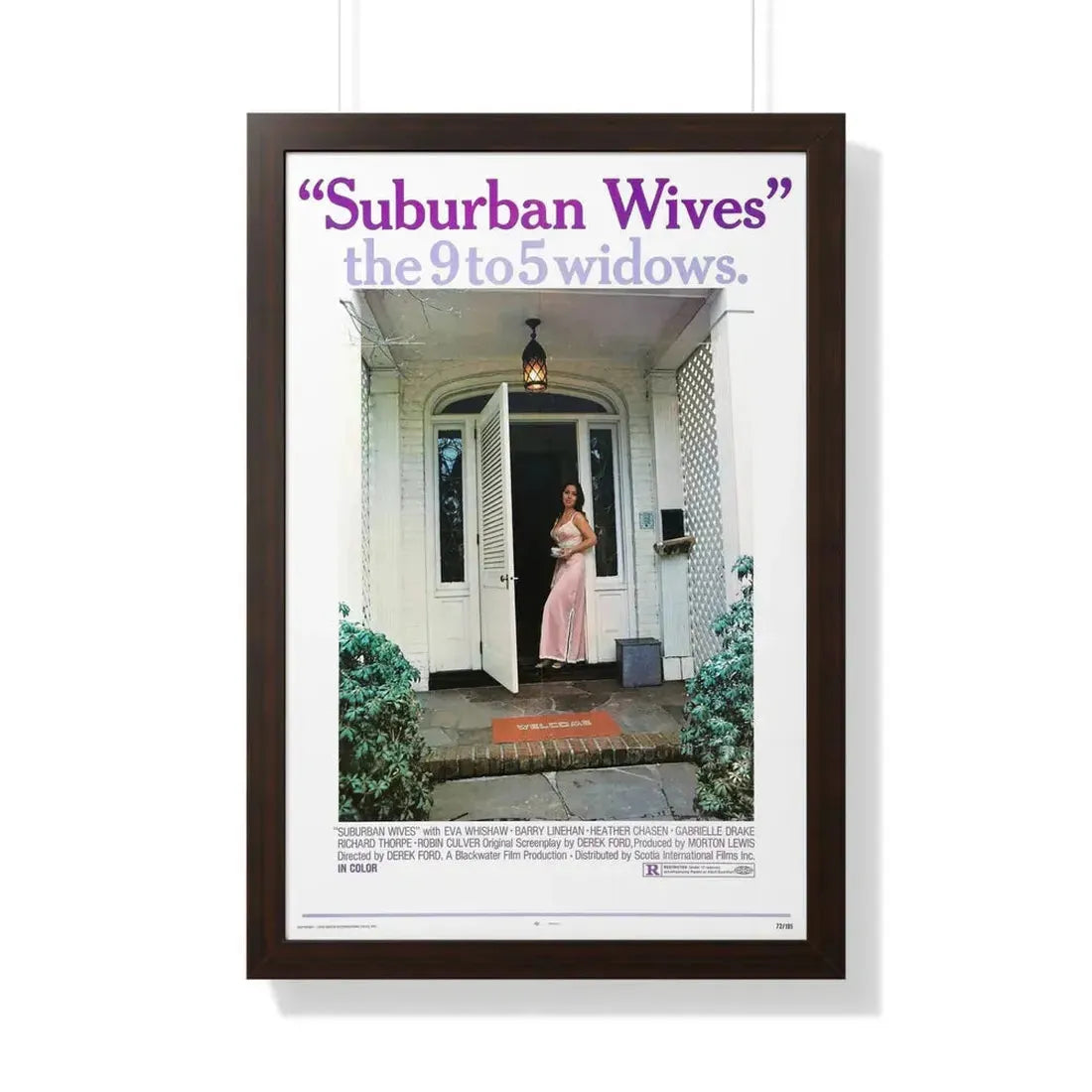 SUBURBAN WIVES 1972 - Framed Movie Poster 20" x 30" Walnut - The Sticker Space