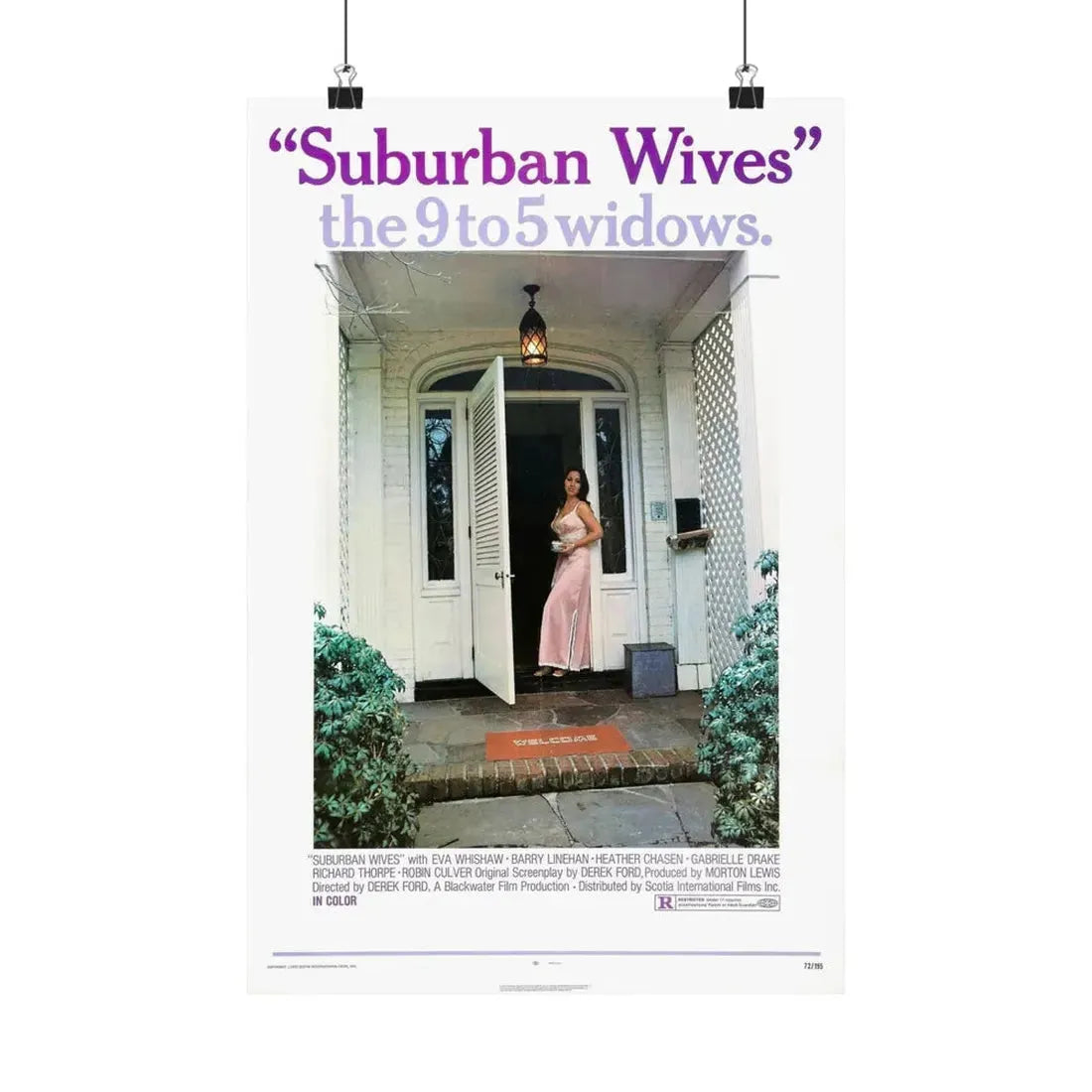 SUBURBAN WIVES 1972 - Paper Movie Poster 12″ x 18″ Matte - The Sticker Space