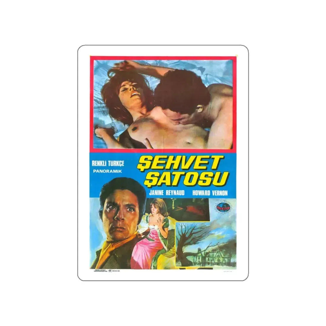 SUCCUBUS (TURKISH) 1968 Movie Poster STICKER Vinyl Die-Cut Decal 4 Inch - The Sticker Space