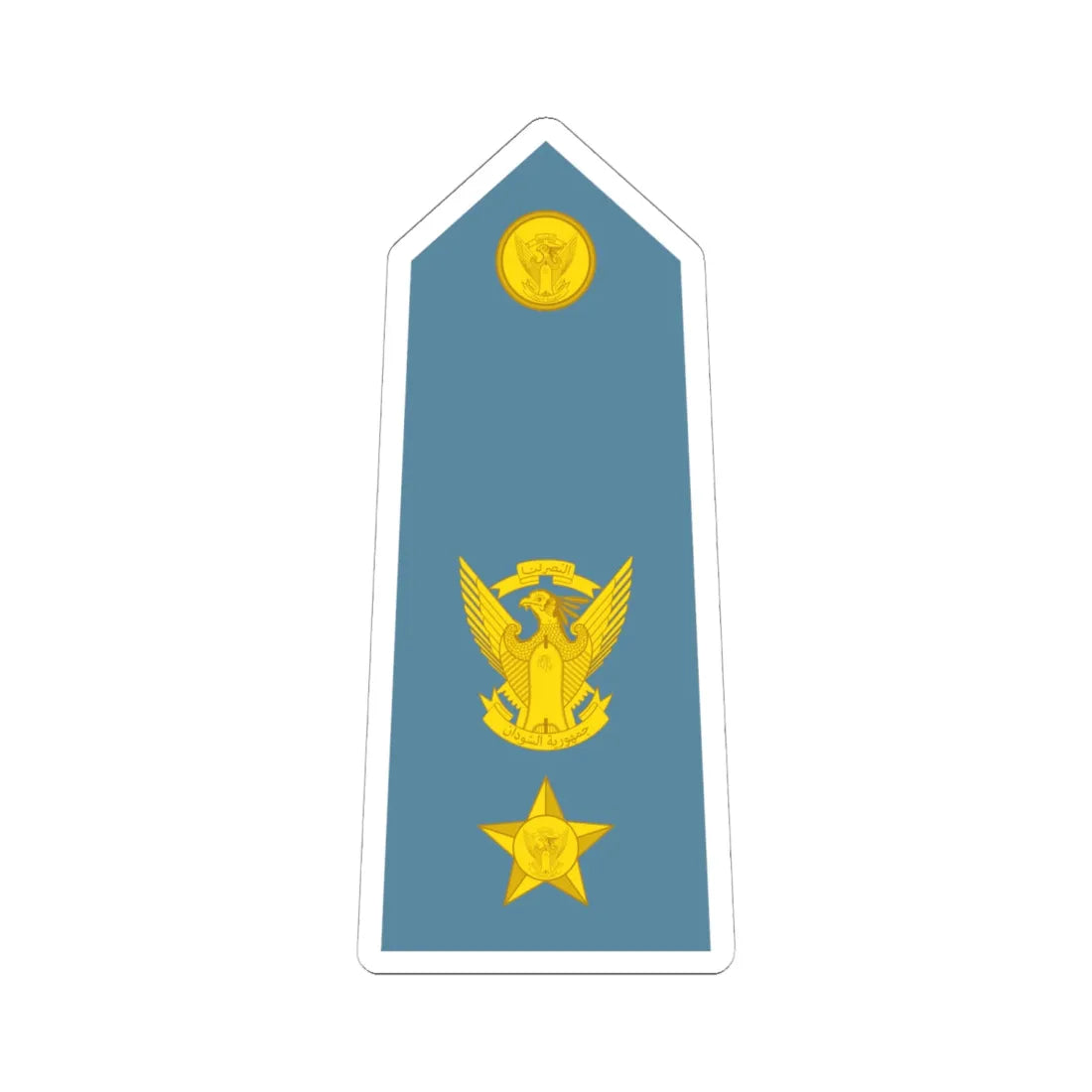 Sudan Air Force   OF04 (Sudan) (Military Rank) STICKER Vinyl Kiss-Cut Decal 6 Inch White - The Sticker Space