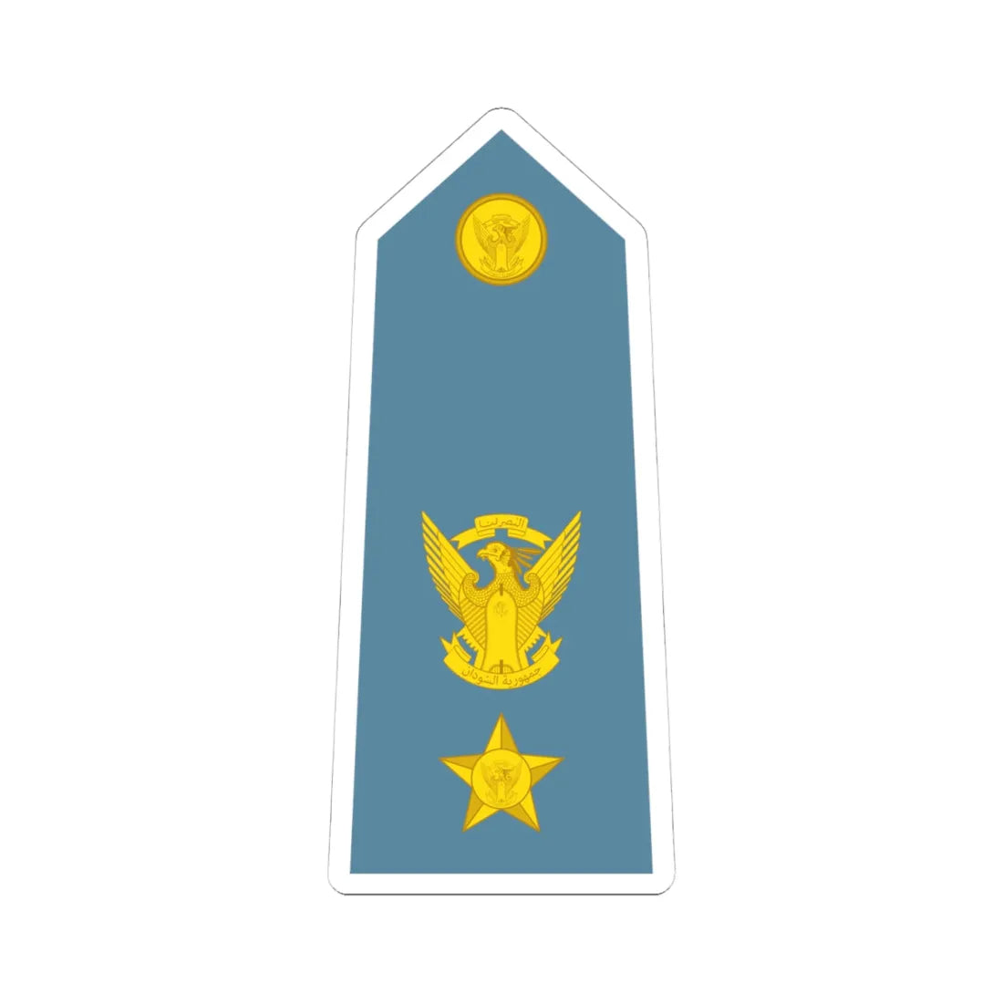 Sudan Air Force   OF04 (Sudan) (Military Rank) STICKER Vinyl Kiss-Cut Decal - The Sticker Space