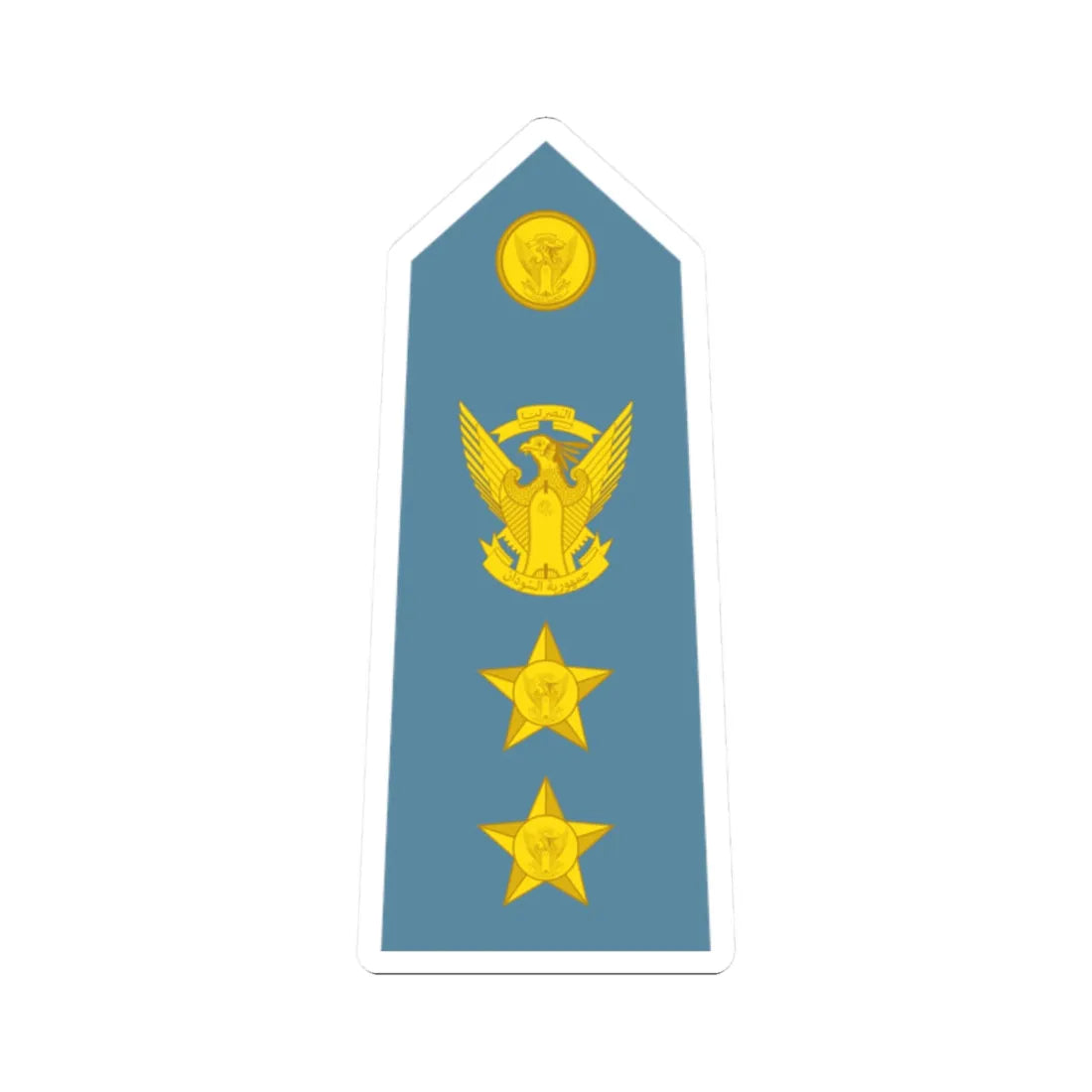 Sudan Air Force   OF05 (Sudan) (Military Rank) STICKER Vinyl Kiss-Cut Decal 2 Inch White - The Sticker Space