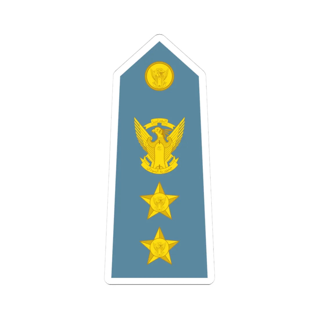 Sudan Air Force   OF05 (Sudan) (Military Rank) STICKER Vinyl Kiss-Cut Decal 3 Inch White - The Sticker Space