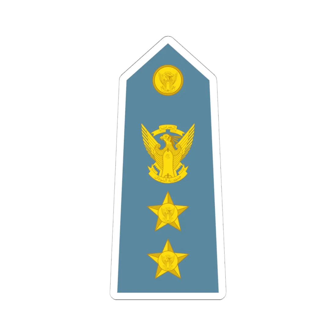 Sudan Air Force   OF05 (Sudan) (Military Rank) STICKER Vinyl Kiss-Cut Decal 6 Inch White - The Sticker Space