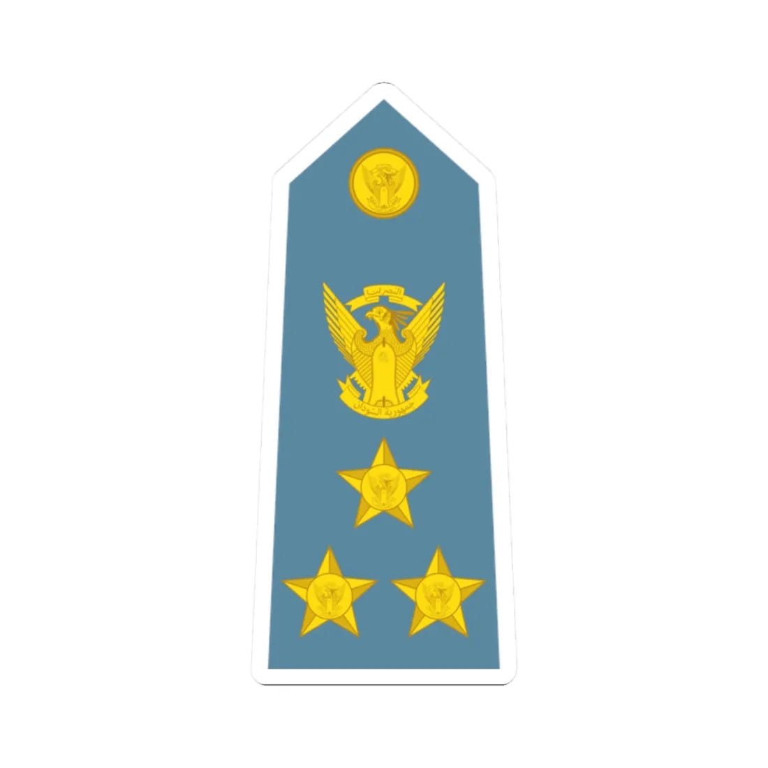 Sudan Air Force   OF06 (Sudan) (Military Rank) STICKER Vinyl Kiss-Cut Decal 2 Inch White - The Sticker Space