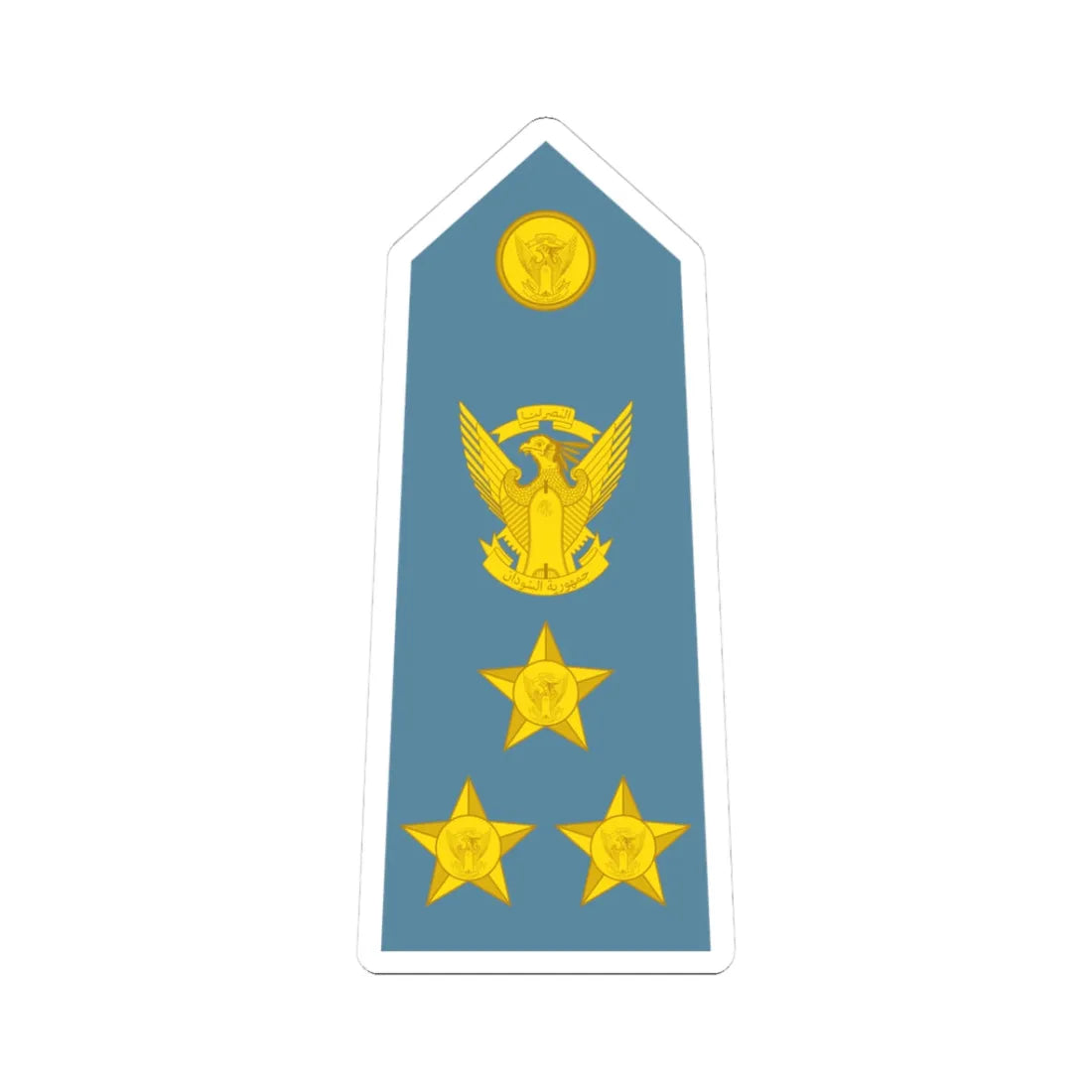 Sudan Air Force   OF06 (Sudan) (Military Rank) STICKER Vinyl Kiss-Cut Decal 3 Inch White - The Sticker Space