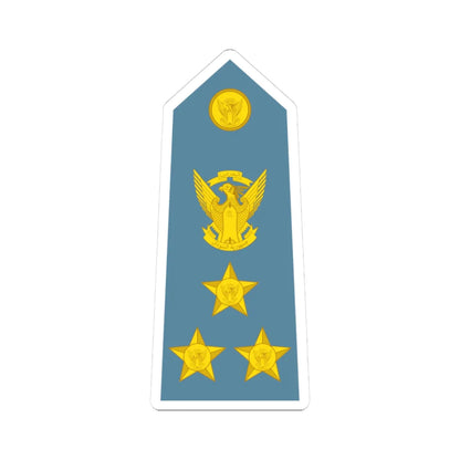 Sudan Air Force   OF06 (Sudan) (Military Rank) STICKER Vinyl Kiss-Cut Decal 3 Inch White - The Sticker Space