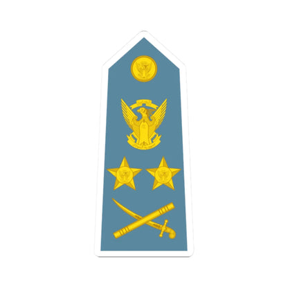 Sudan Air Force   OF09 (Sudan) (Military Rank) STICKER Vinyl Kiss-Cut Decal 2 Inch White - The Sticker Space