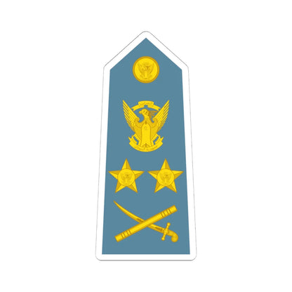 Sudan Air Force   OF09 (Sudan) (Military Rank) STICKER Vinyl Kiss-Cut Decal 6 Inch White - The Sticker Space