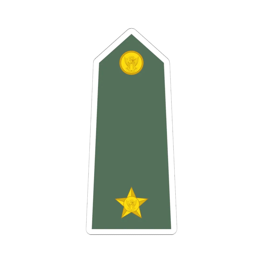 Sudan Army   OF01a (Sudan) (Military Rank) STICKER Vinyl Kiss-Cut Decal 6 Inch White - The Sticker Space