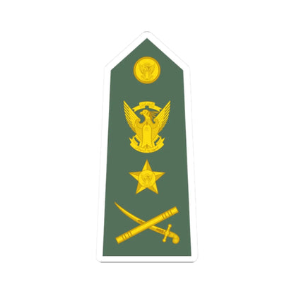 Sudan Army   OF08 (Sudan) (Military Rank) STICKER Vinyl Kiss-Cut Decal 2 Inch White - The Sticker Space