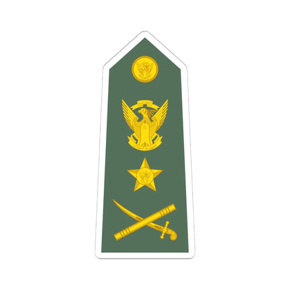 Sudan Army   OF08 (Sudan) (Military Rank) STICKER Vinyl Kiss-Cut Decal 6 Inch White - The Sticker Space
